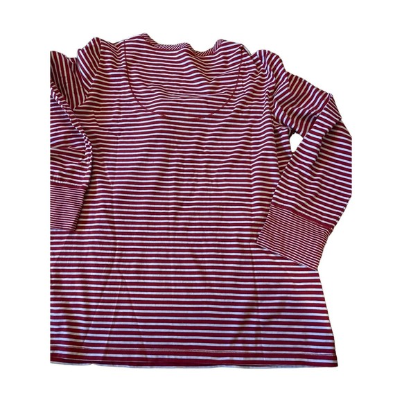 Covington Sport Signature Knit Top Red/white Stripe Size 16-18W - Picture 2 of 6